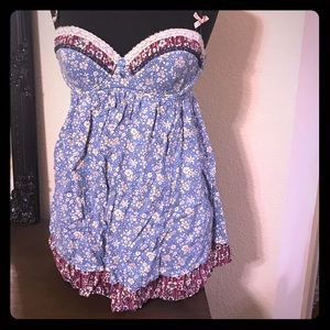 Floral print cotton babydoll